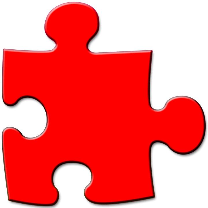 Red Puzzle Piece png transparent