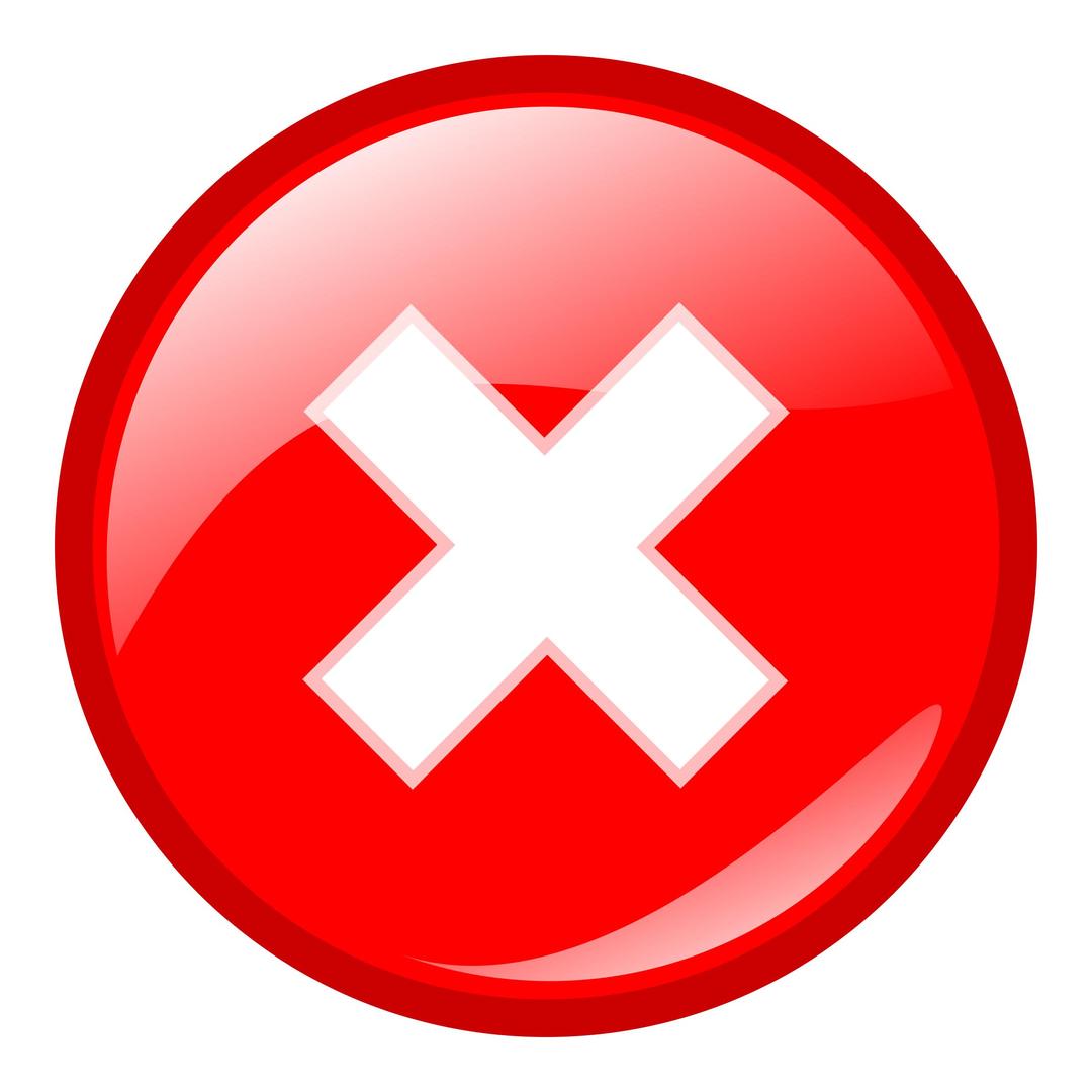 Red round error warning icon png transparent