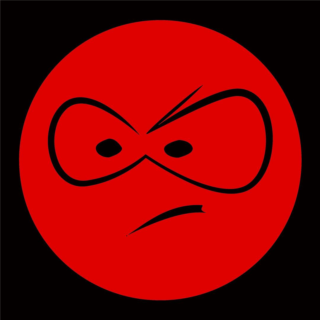Red Smiley Emoticon 1 png transparent