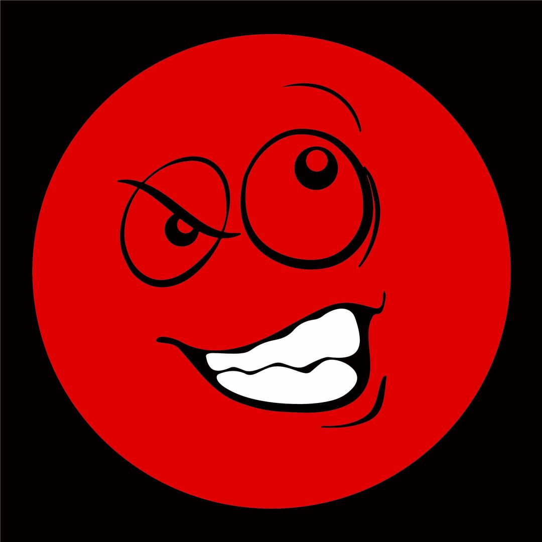 Red Smiley Emoticon 2 png transparent
