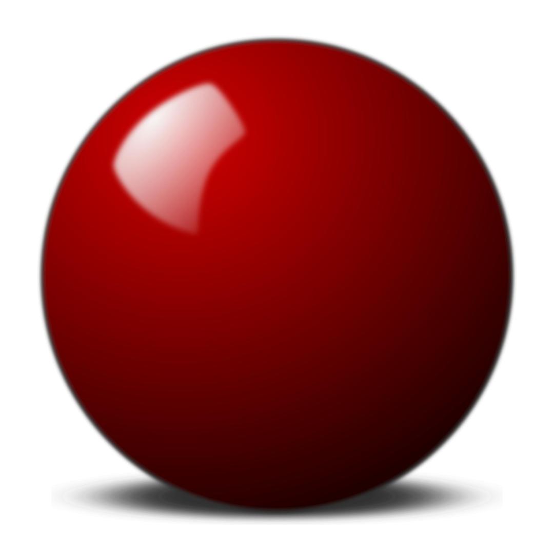Red snooker ball png transparent