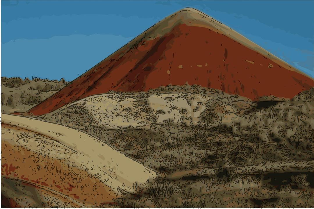 Red Volcano Cone png transparent