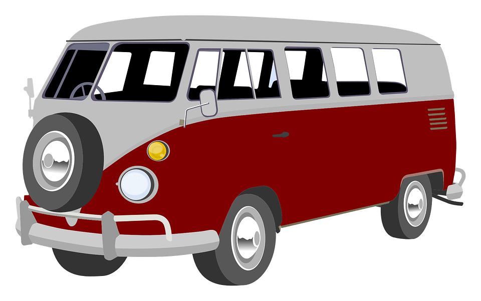 Red VW RV png transparent