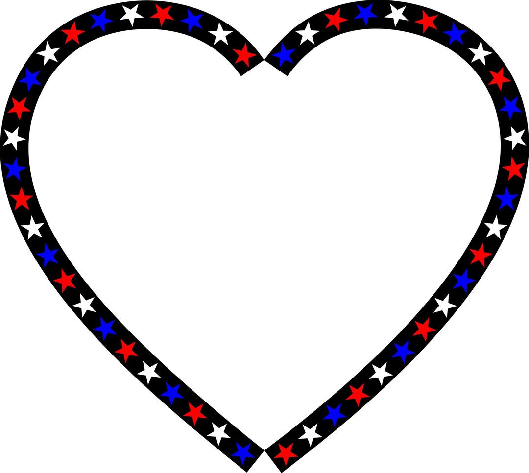 Red White Blue Heart png transparent