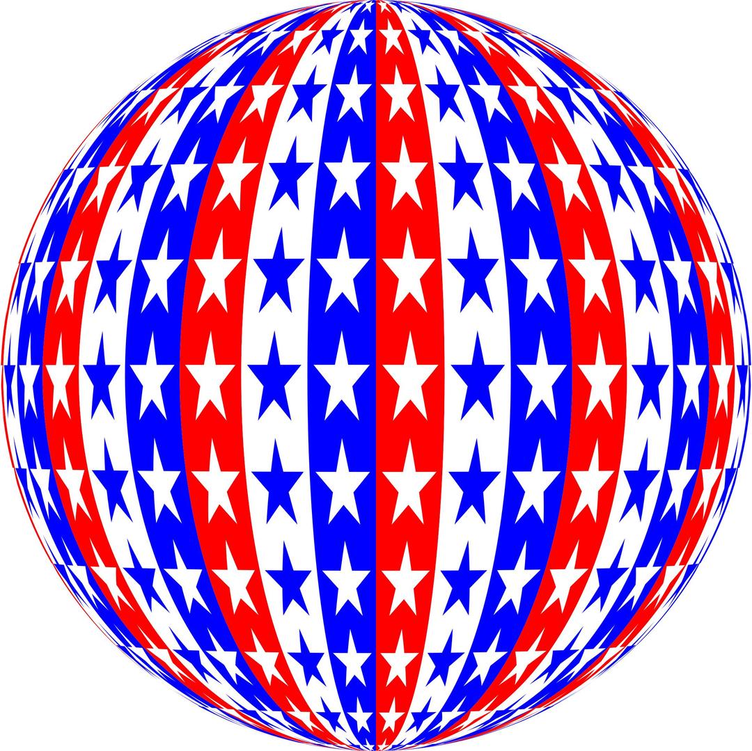 Red White Blue Sphere png transparent