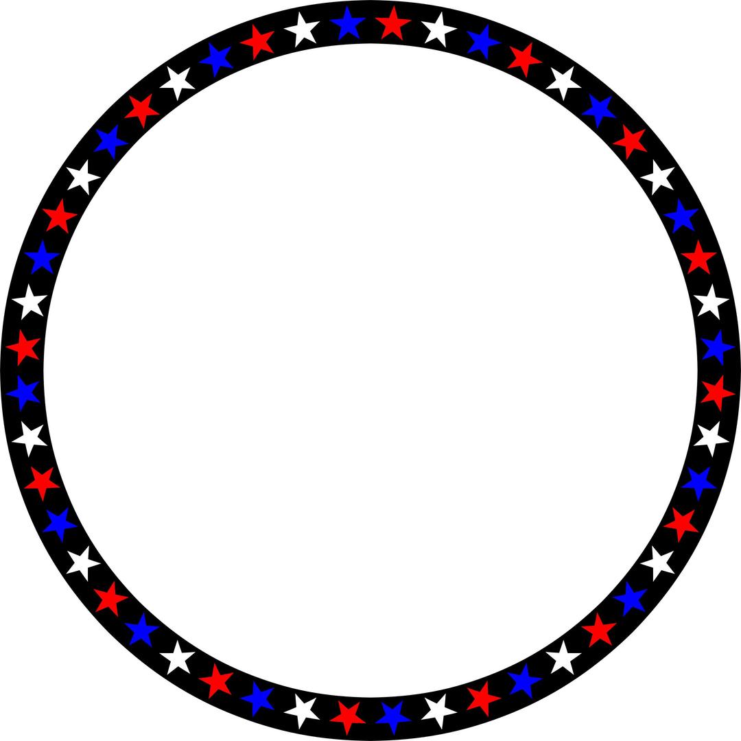 Red White Blue Stars Circle png transparent