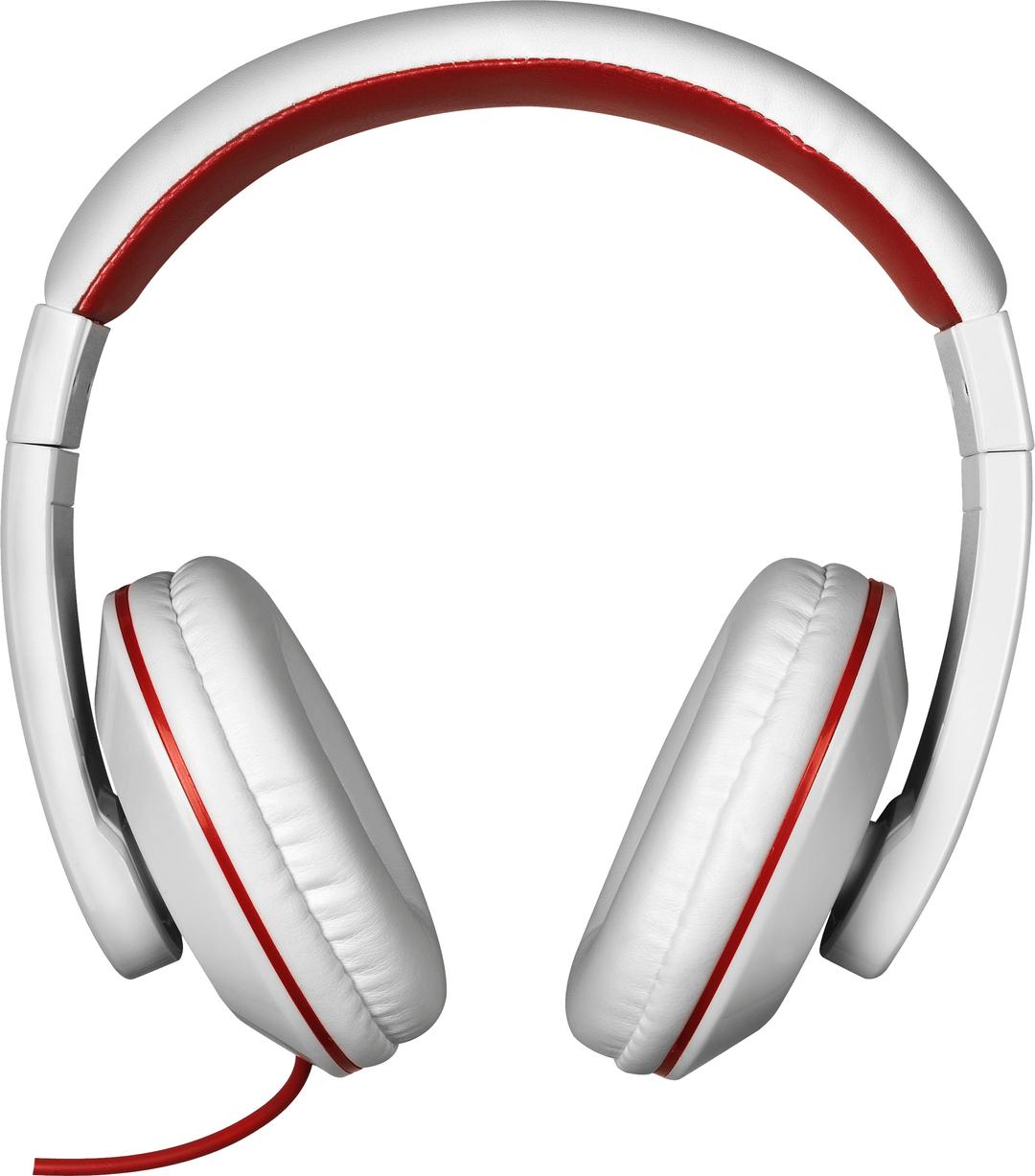 Red White Headphones png transparent
