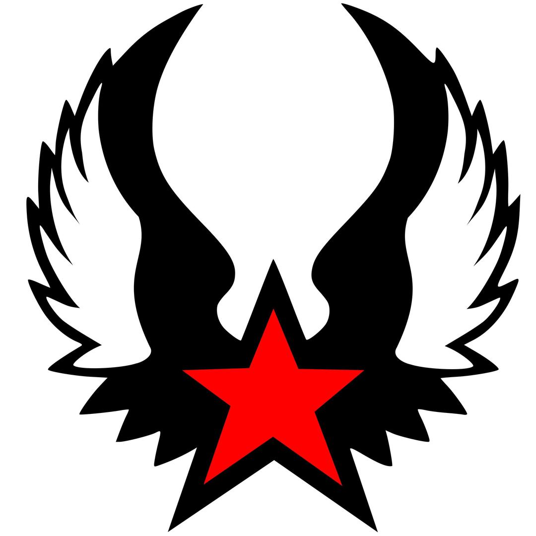 Red winged star (Estrella-roja-alada) png transparent