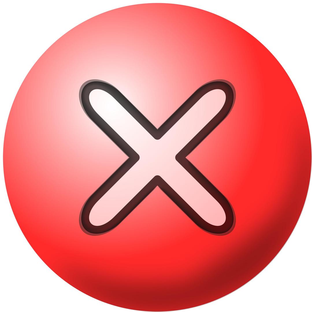 Red X Icon png transparent