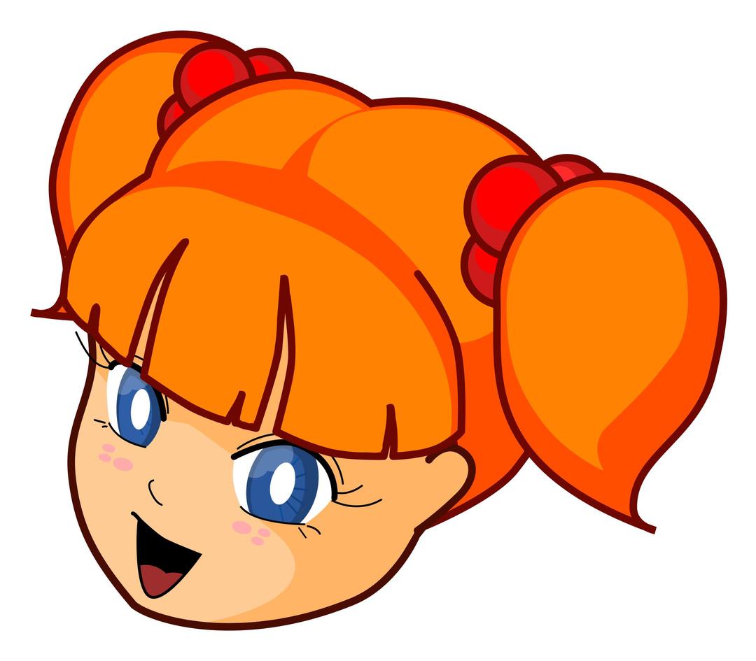 Redhead anime girl png transparent