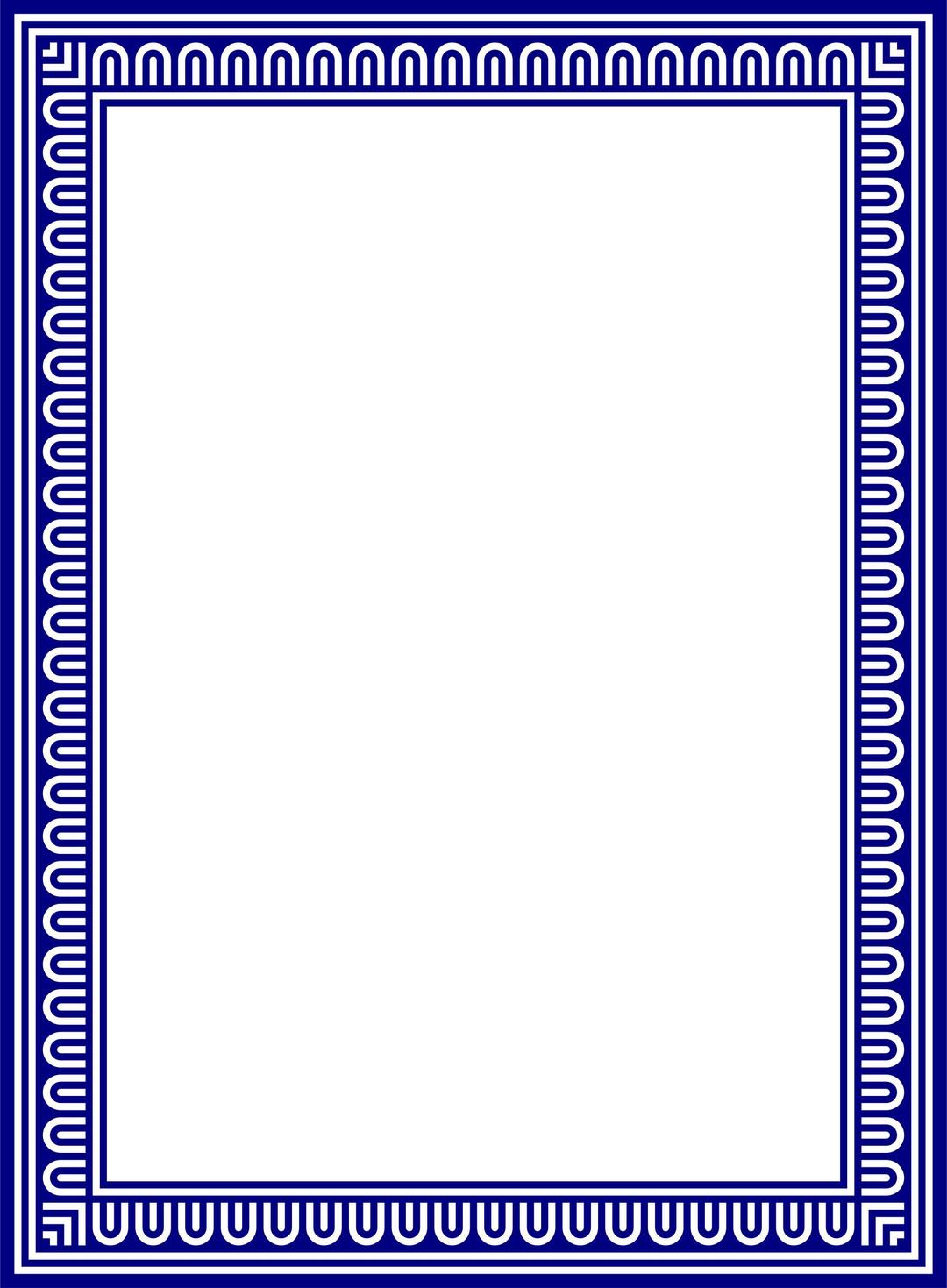 Redrawn blue frame png transparent