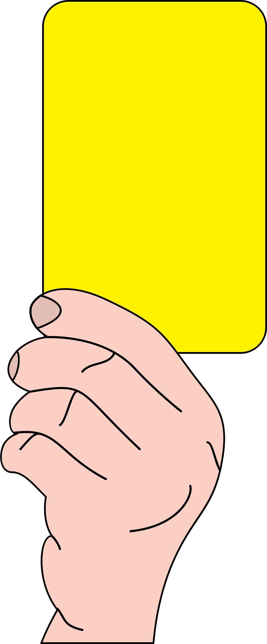 Referee showing yellow card png transparent