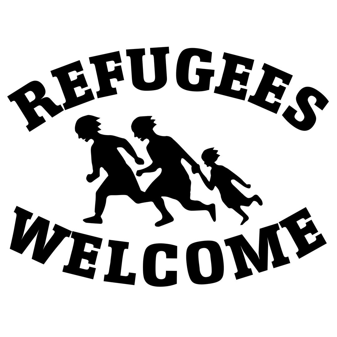 Refugees Welcome (not so heteronormative) png transparent