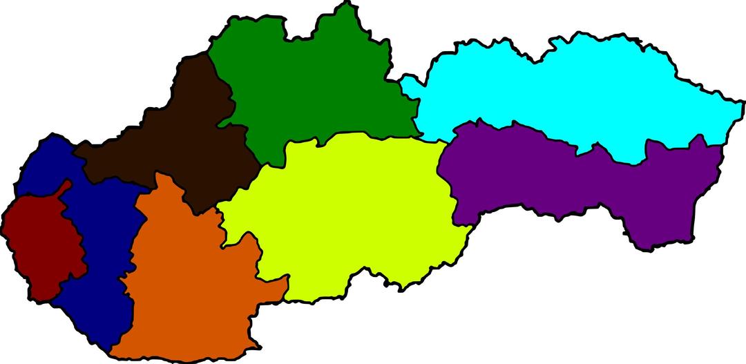 Regions of Slovakia in Color png transparent
