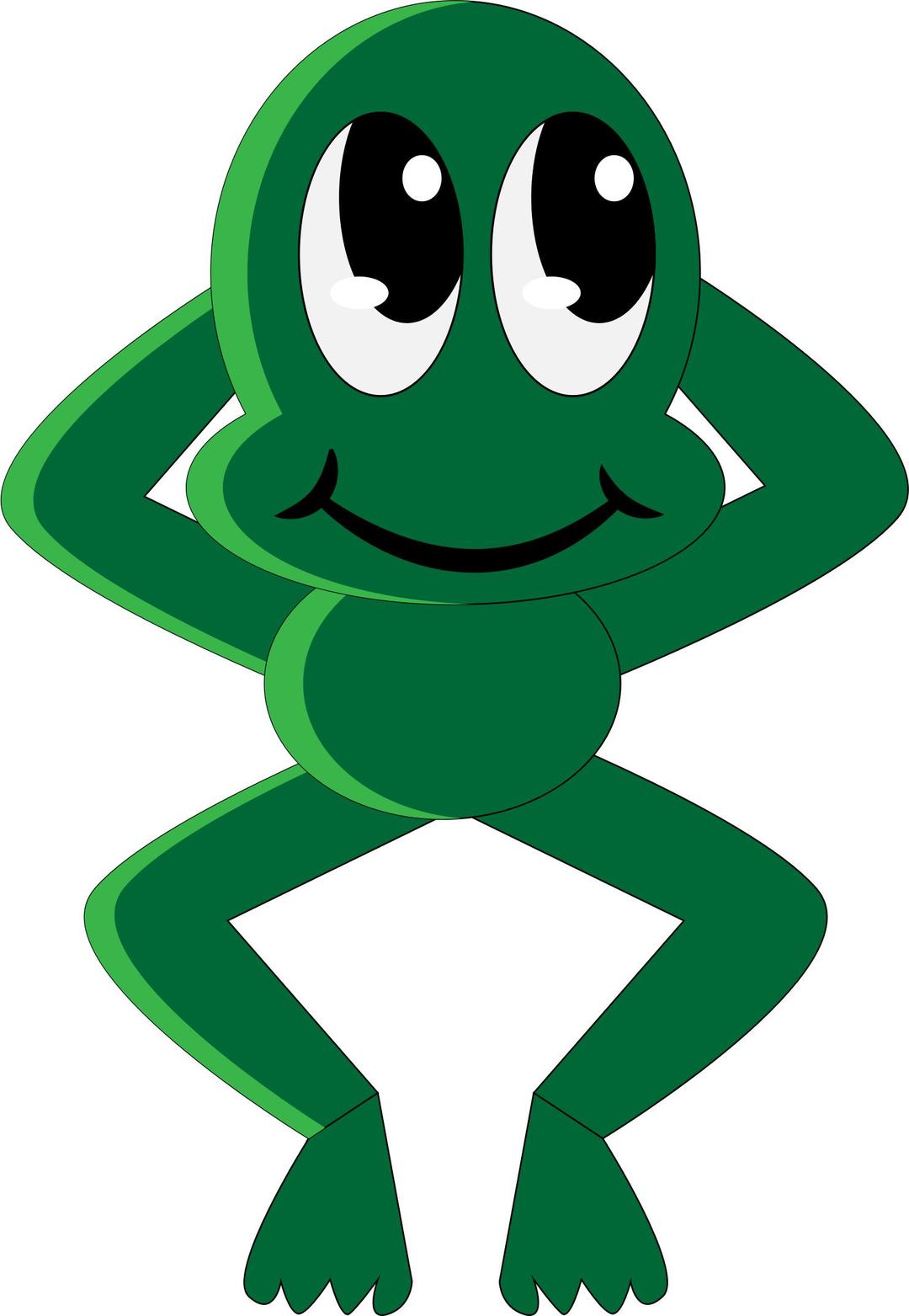 Relaxed Smiling Froggy png transparent
