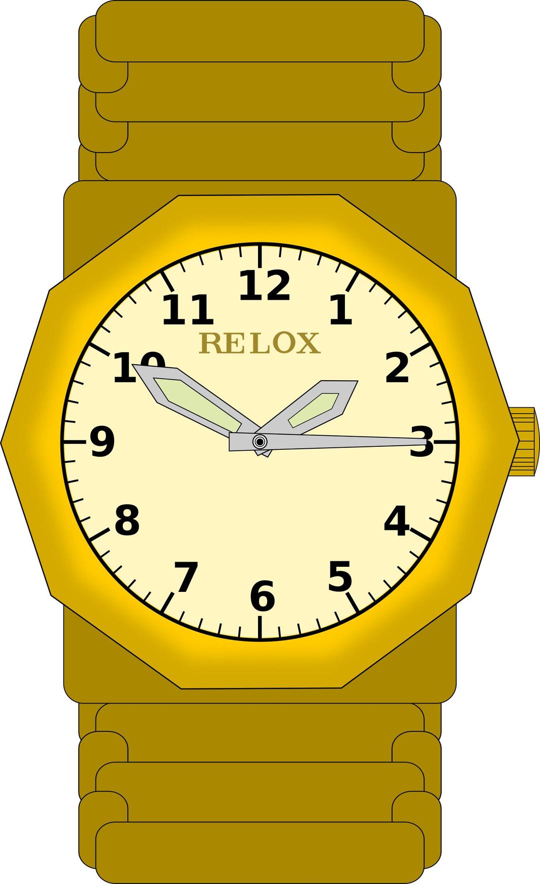 reloj de pulsera - watch in gold - montre d'or png transparent