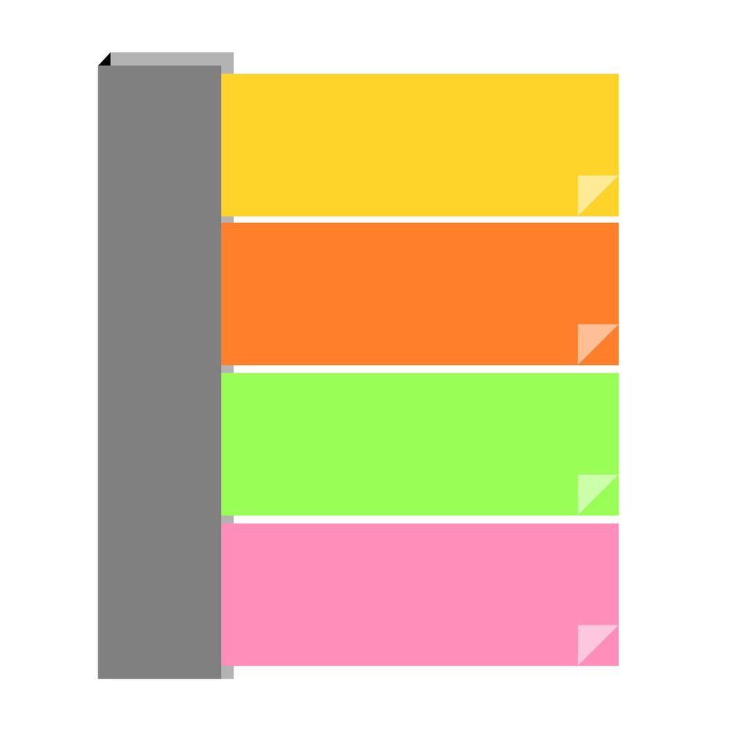 Remixed: Sticky Notes Assorted. png transparent