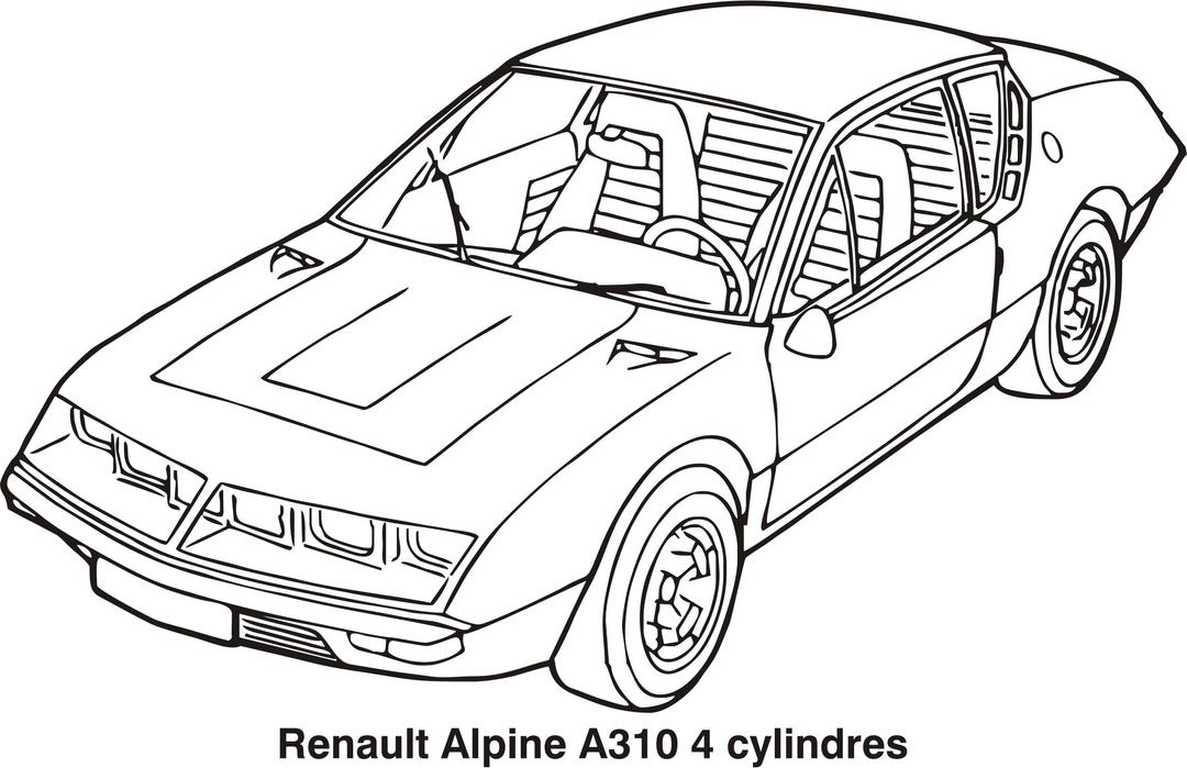 Renault Alpine A310 4 cylindres, year 1972 png transparent