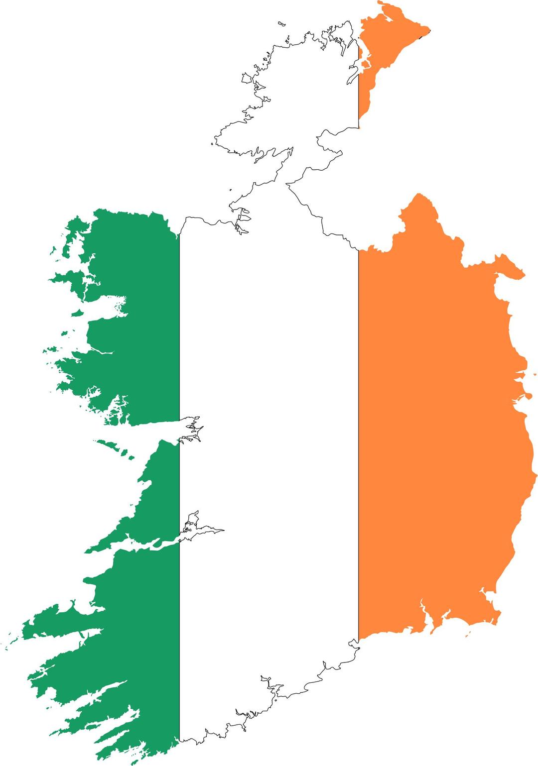 Republic Of Ireland Map Flag png transparent