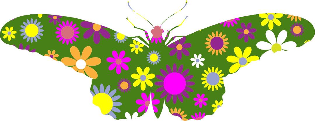 Retro Floral Vintage Butterfly Illustration png transparent