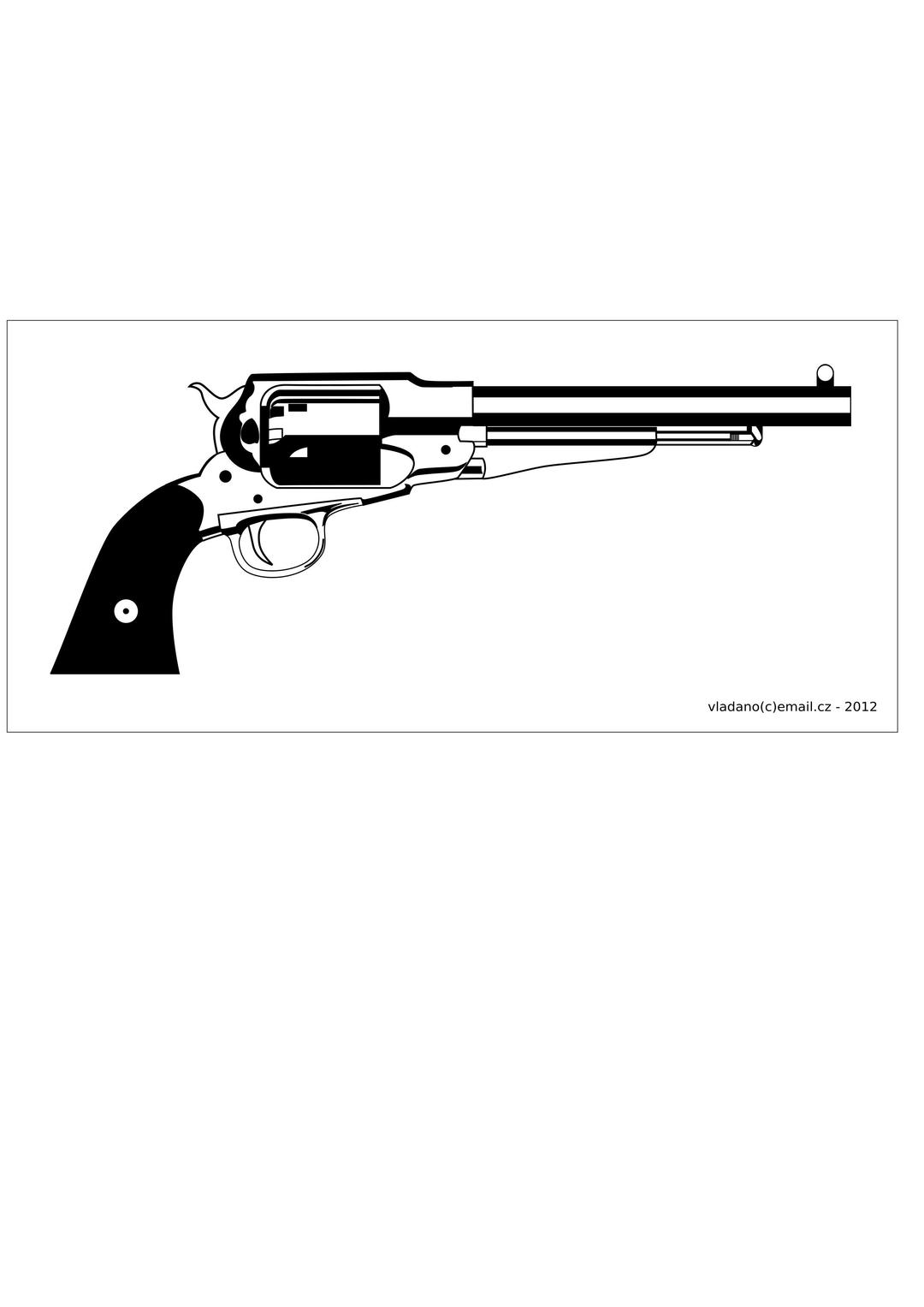 Revolver Remington 1858 New Model Army png transparent