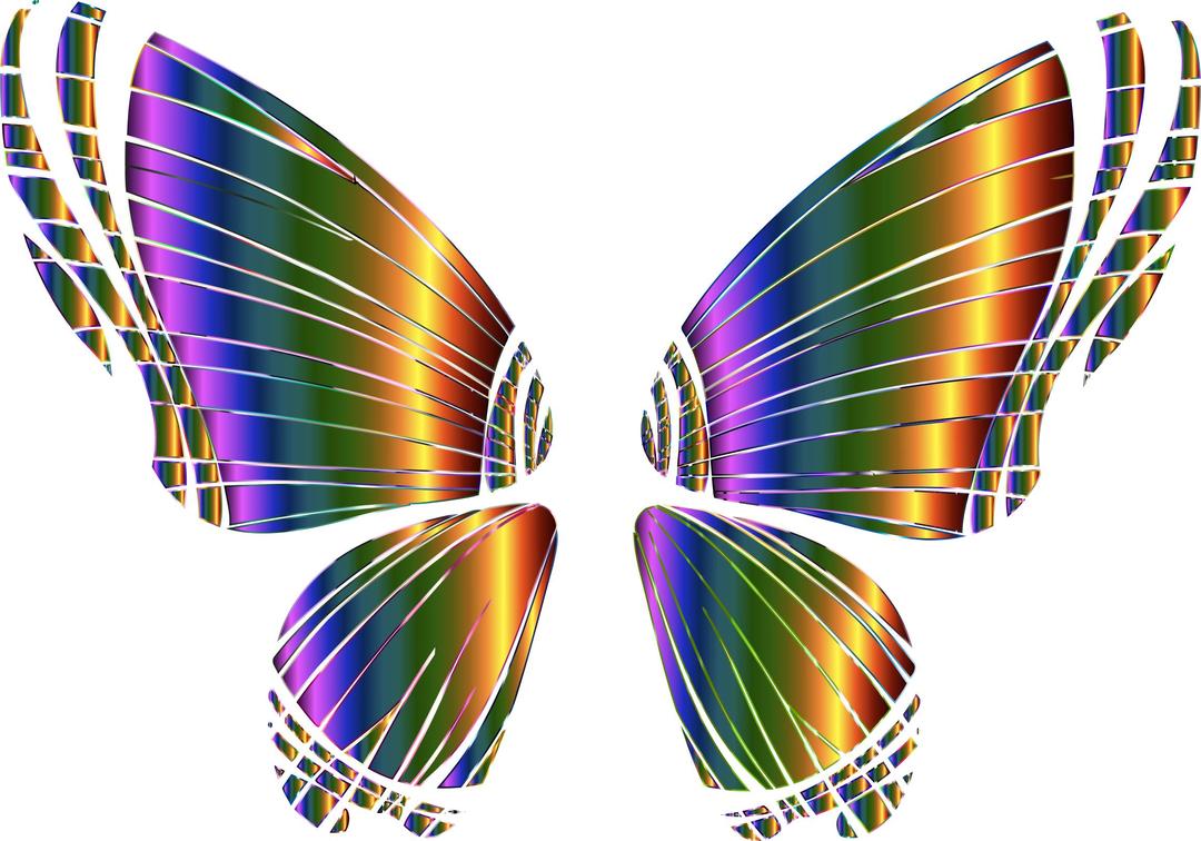 RGB Butterfly Silhouette png transparent
