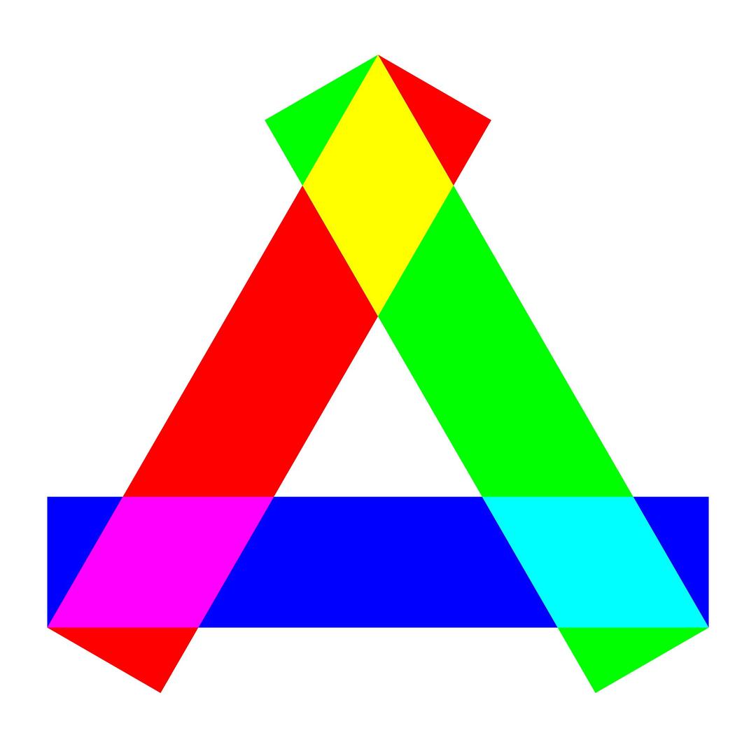 rgb long rectangles triangle png transparent
