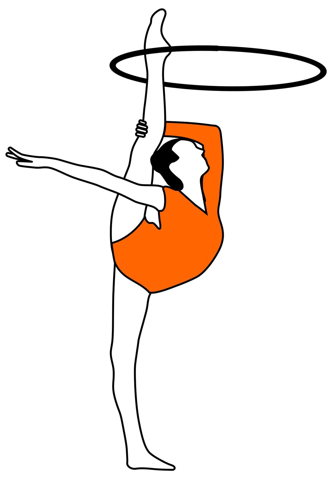 Rhythmic Gymnastics with bow png transparent