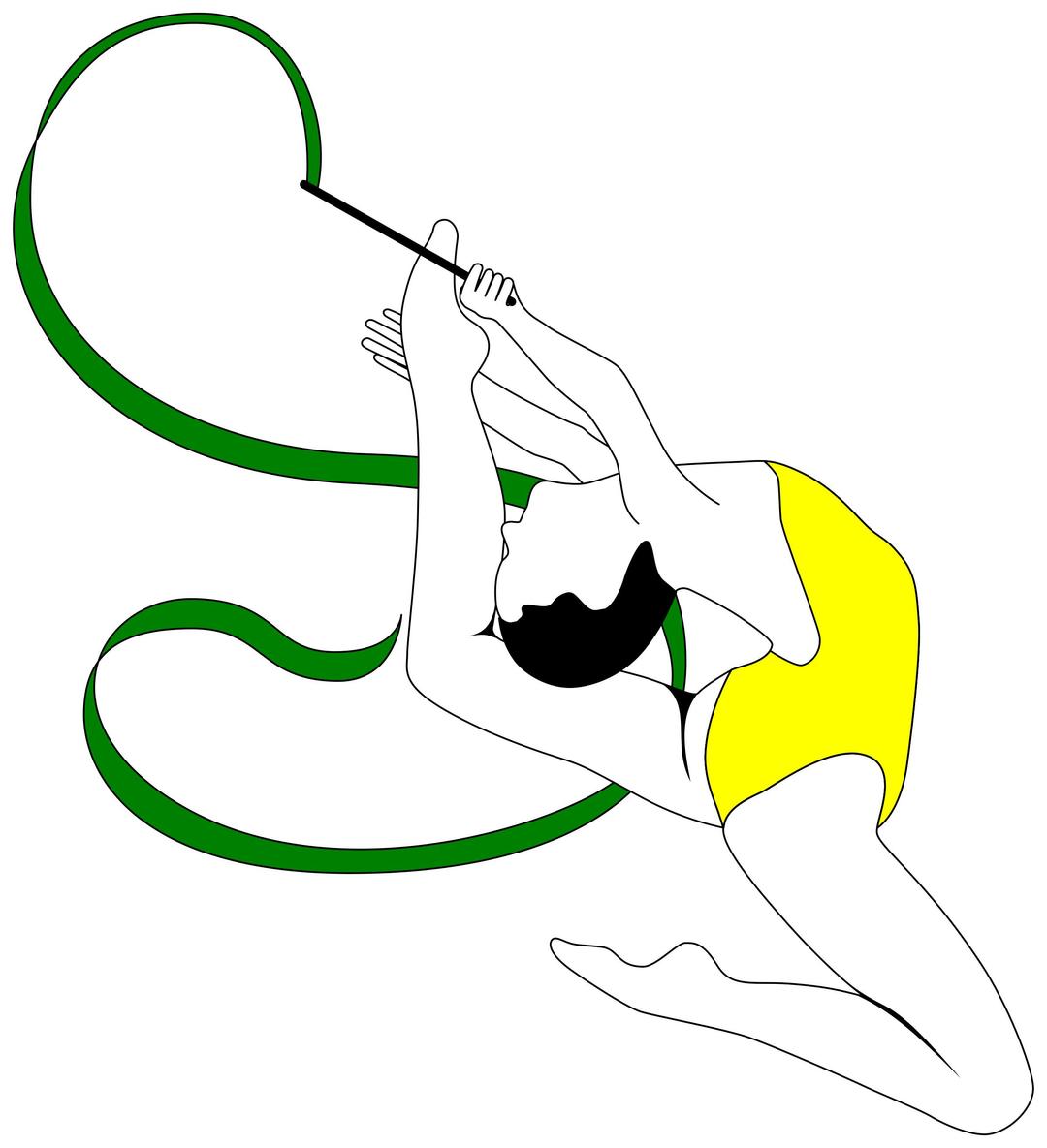 Rhythmic Gymnastics with Ribbon - 3 png transparent