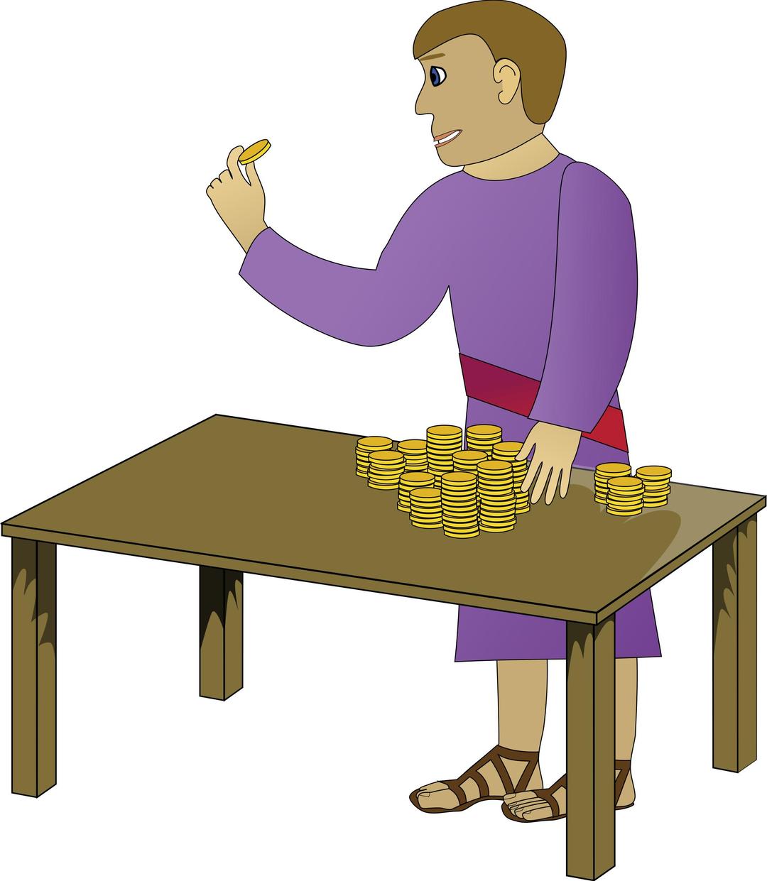 rich young man counting png transparent