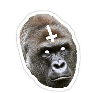 RIP Harambe Sticker png transparent