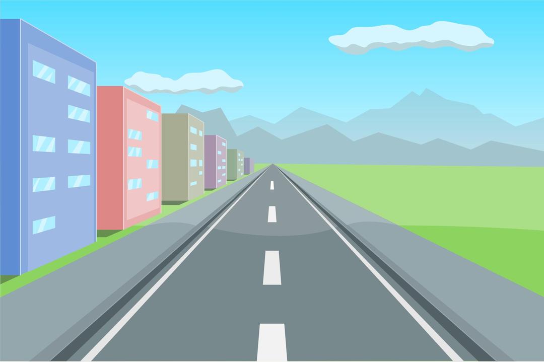 Road in perspective png transparent