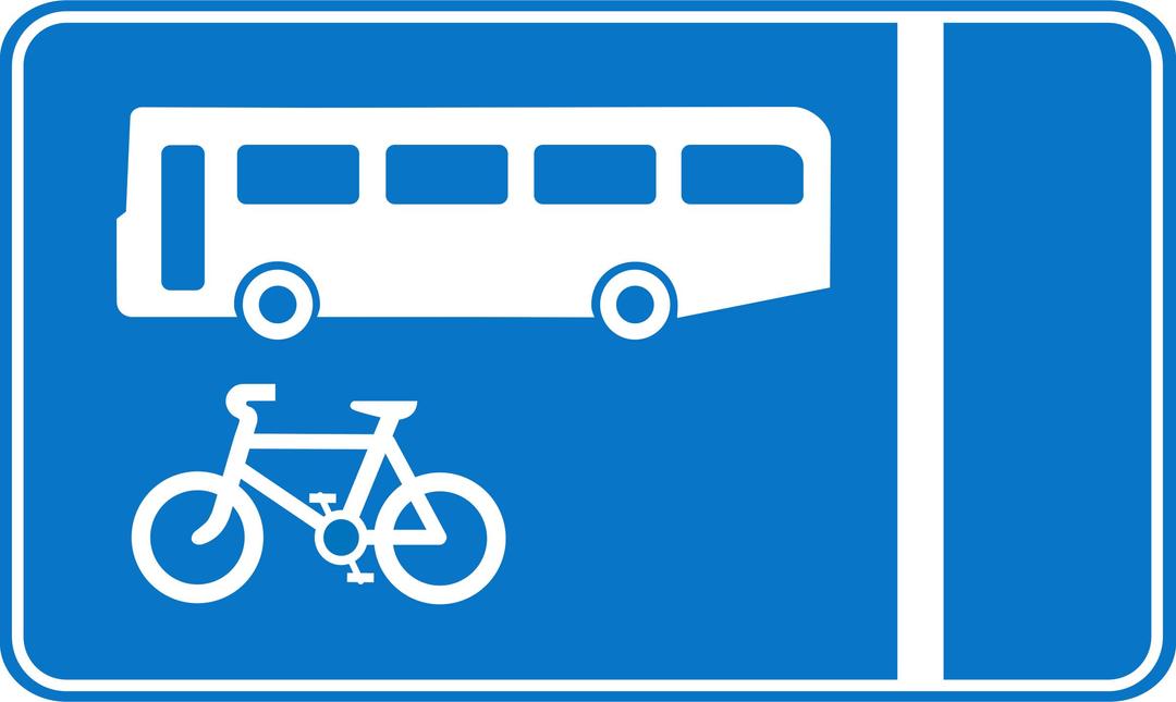Roadsign Bus lane png transparent