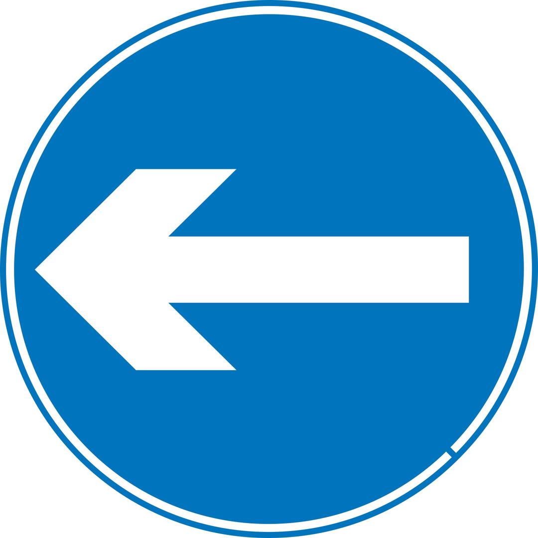 Roadsign turn left png transparent