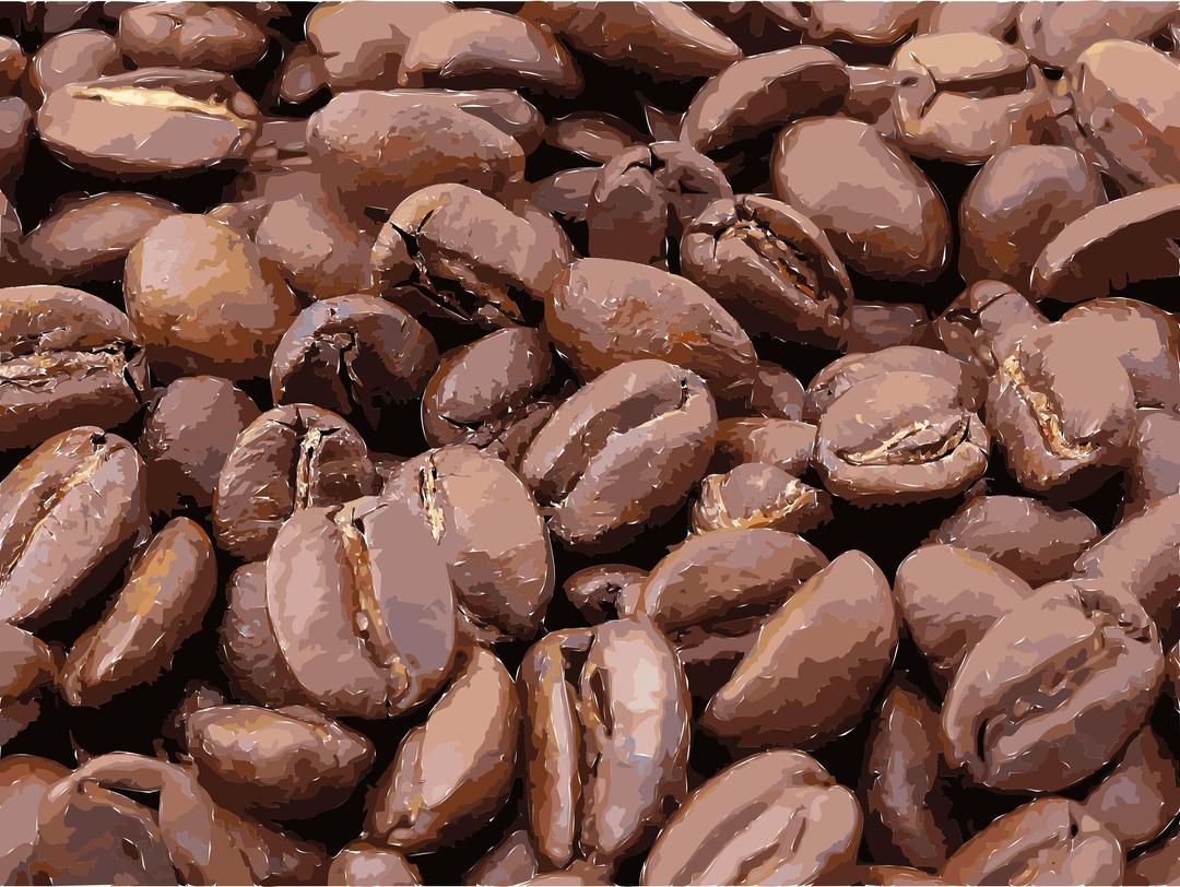 Roasted coffee beans png transparent