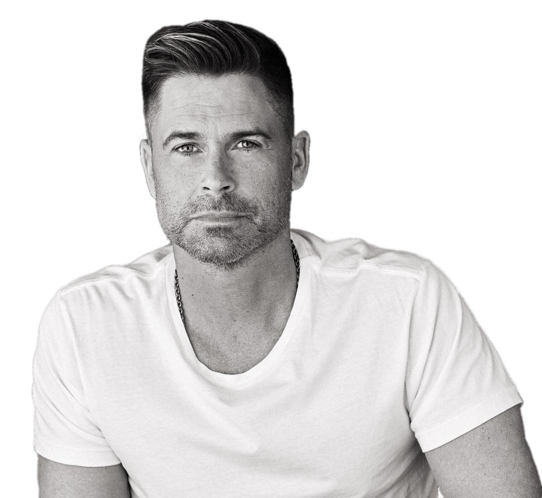 Rob Lowe Black and White png transparent