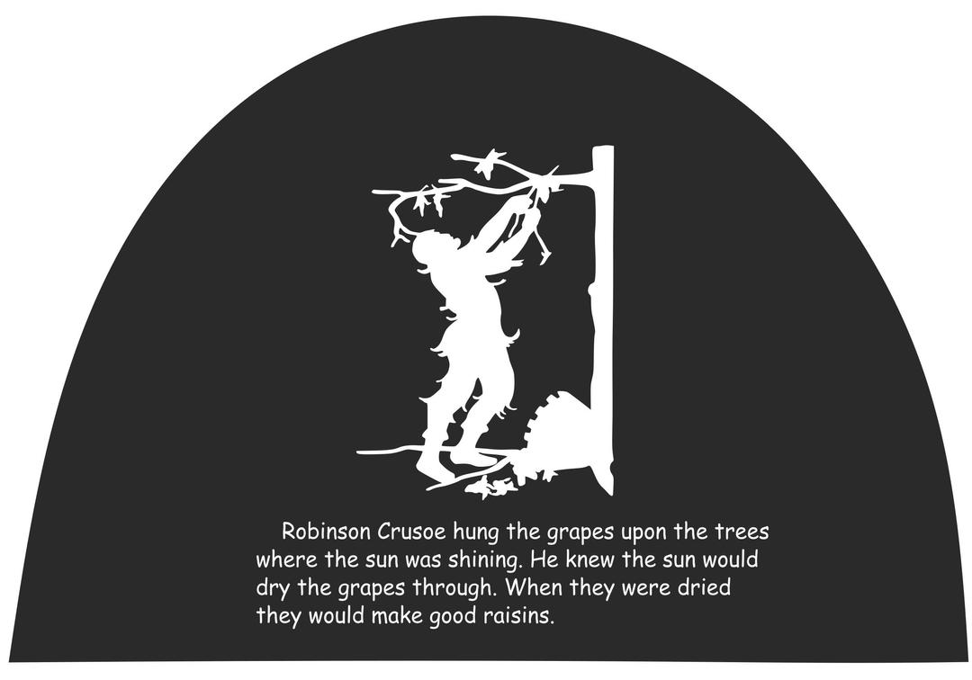 Robinson-Crusoe-silhouette 03 png transparent