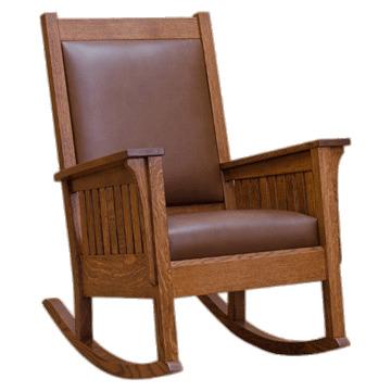 Rocking Chair With Leather Seating png transparent