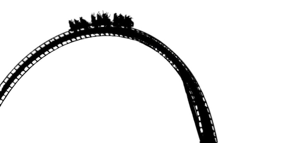 Rollercoaster Black and White png transparent