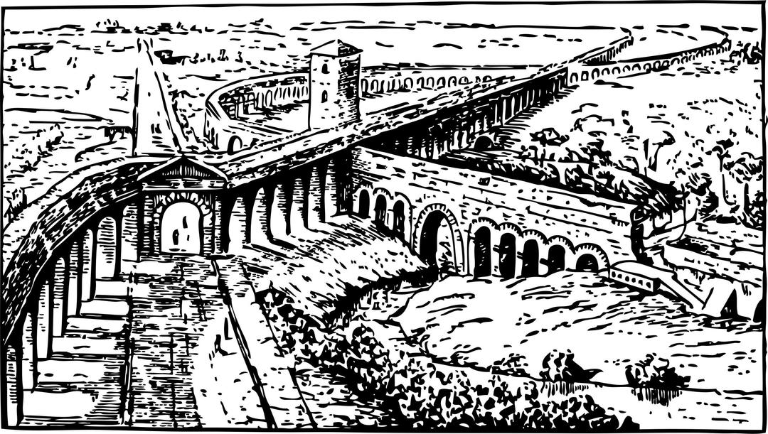 Roman aqueducts png transparent