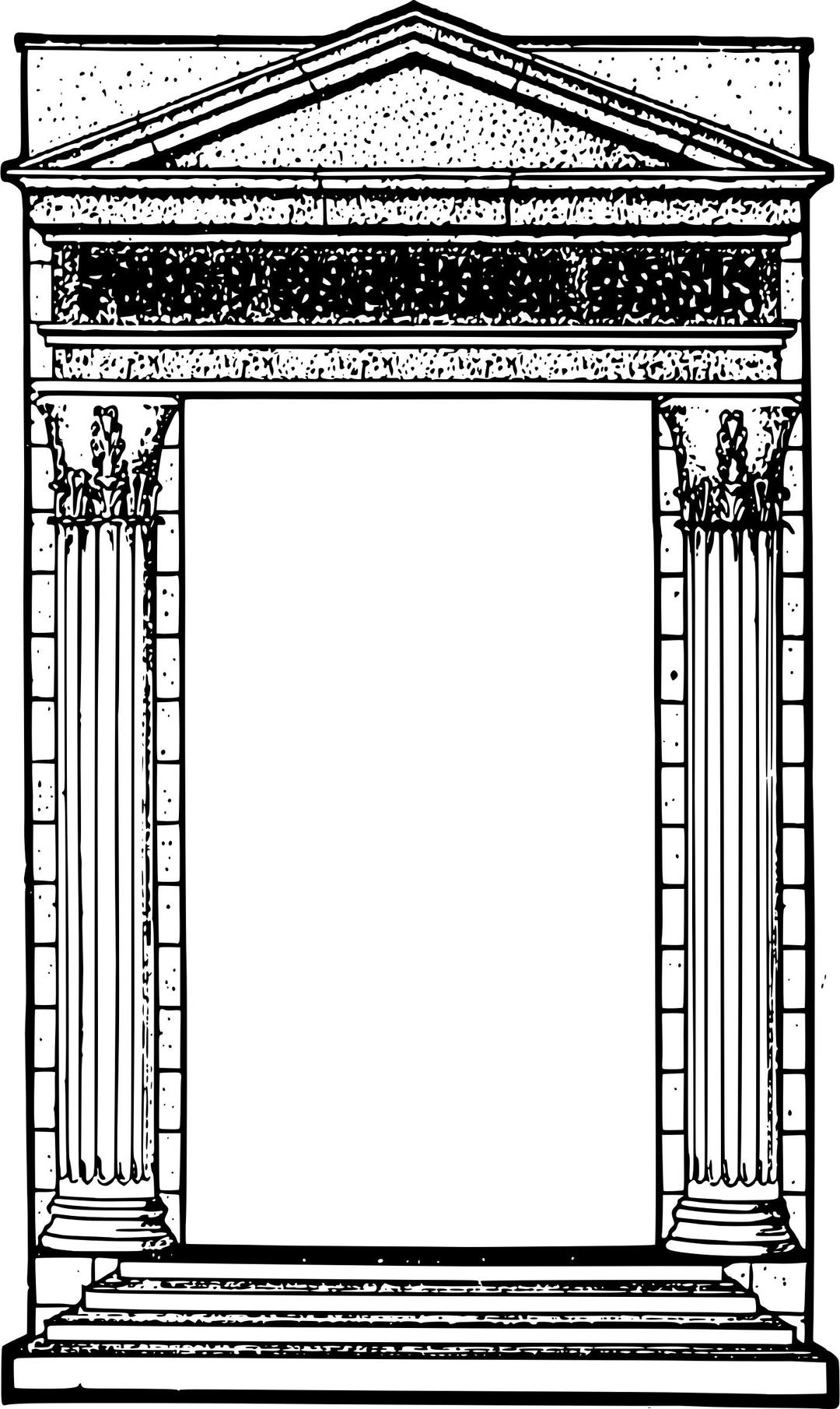 Roman Temple Frame png transparent