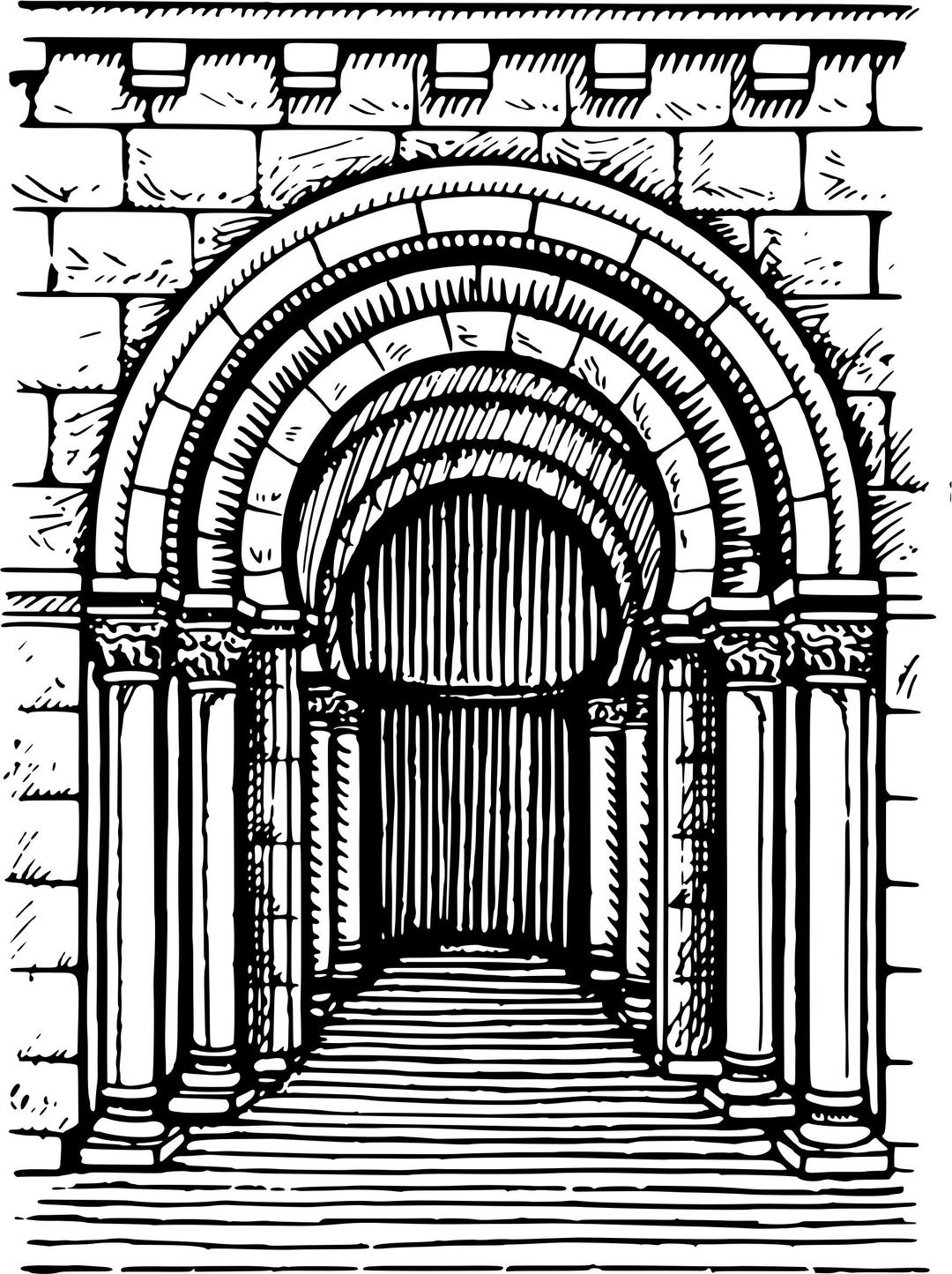 Romanesque arch png transparent
