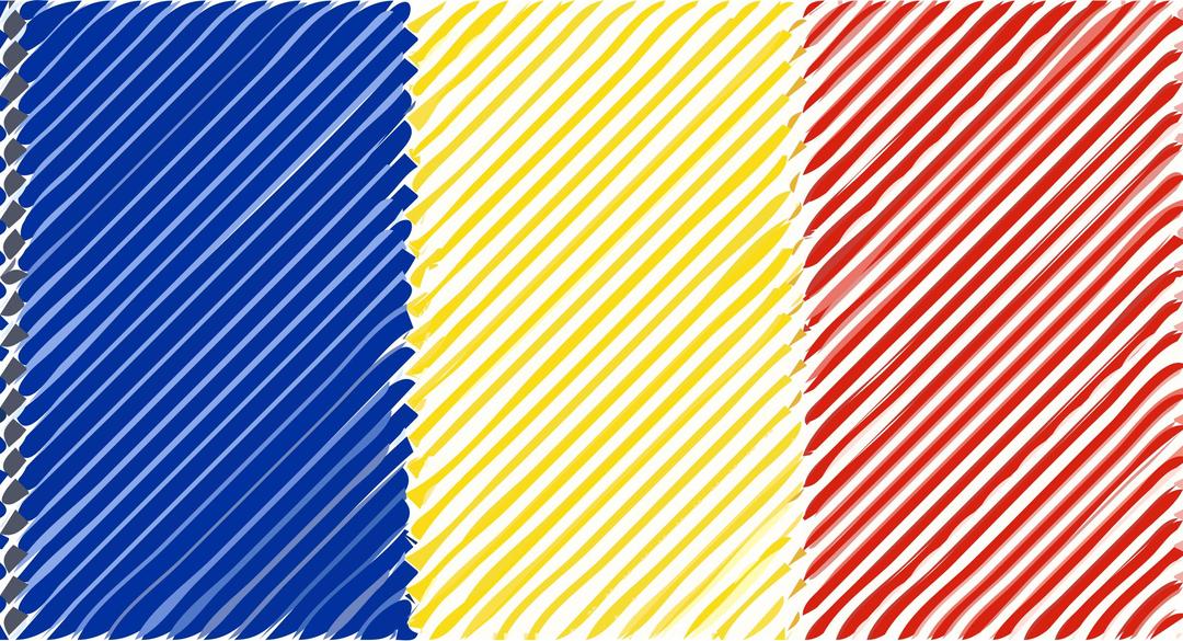 Romania flag linear png transparent