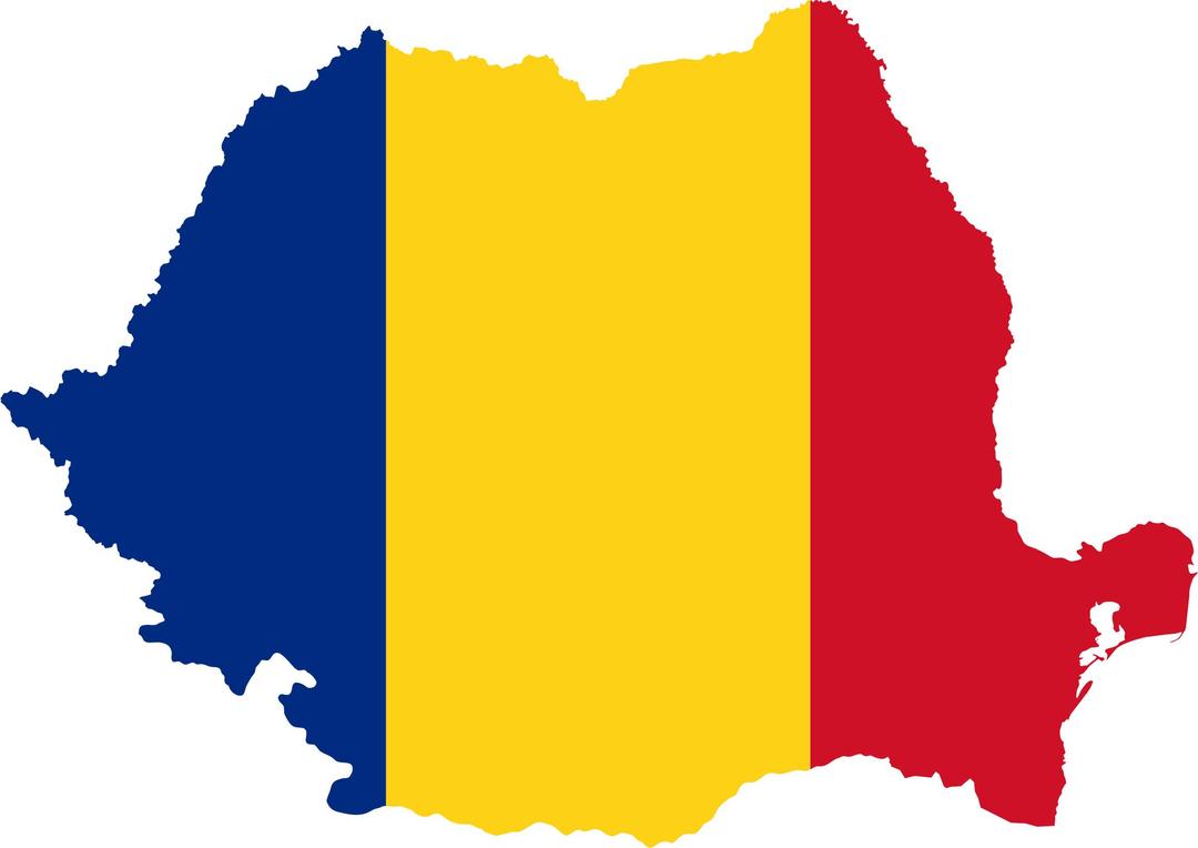 Romania Map Flag png transparent