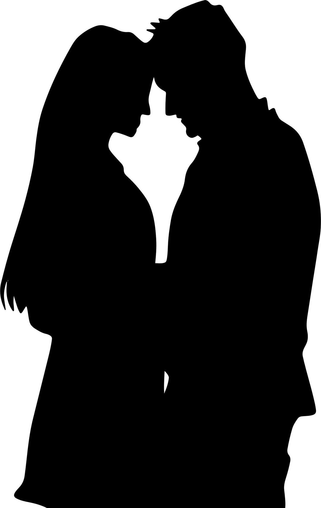 Romantic Couple Silhouette 2 png transparent