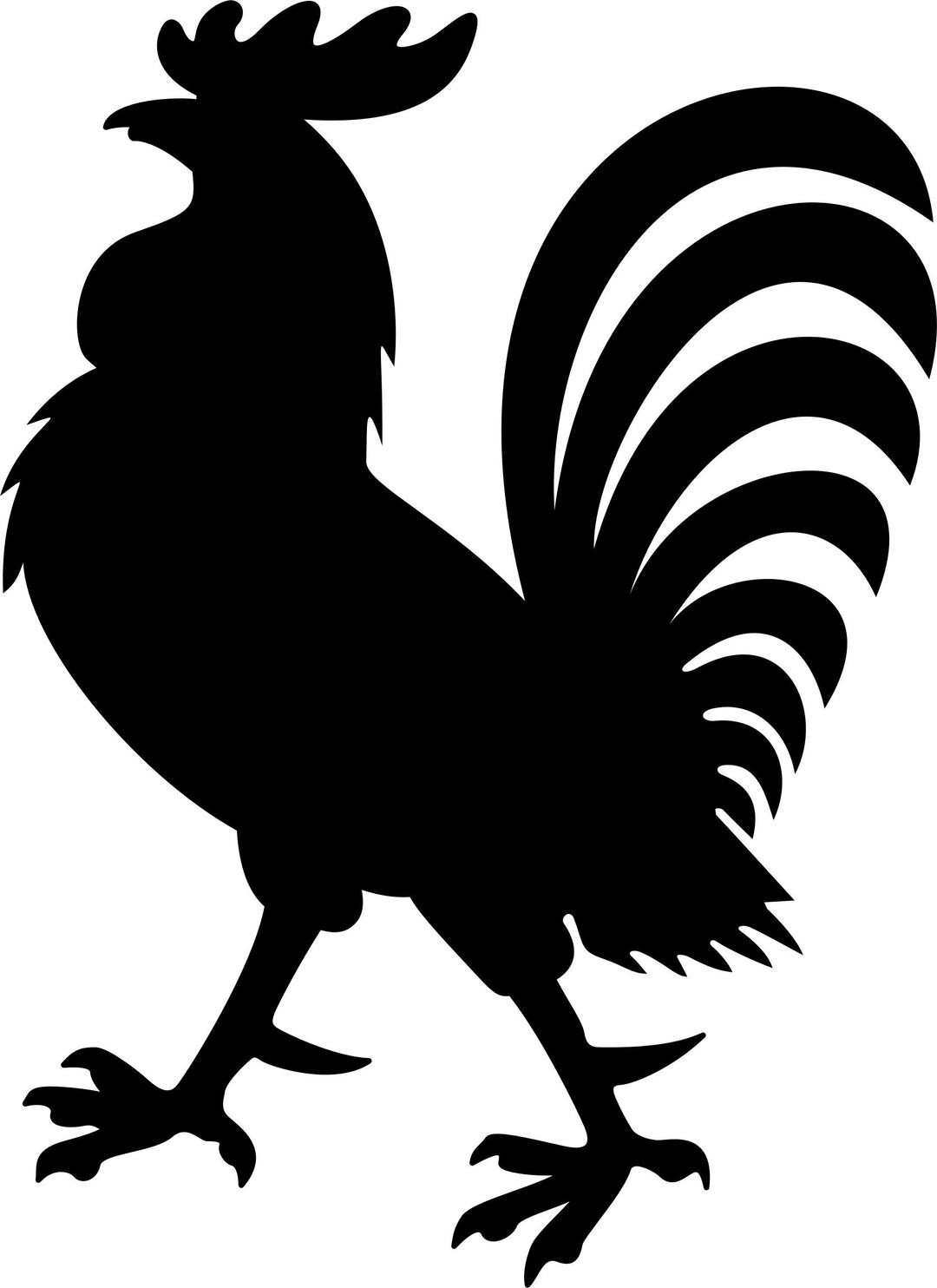 Rooster Silhouette 2 png transparent