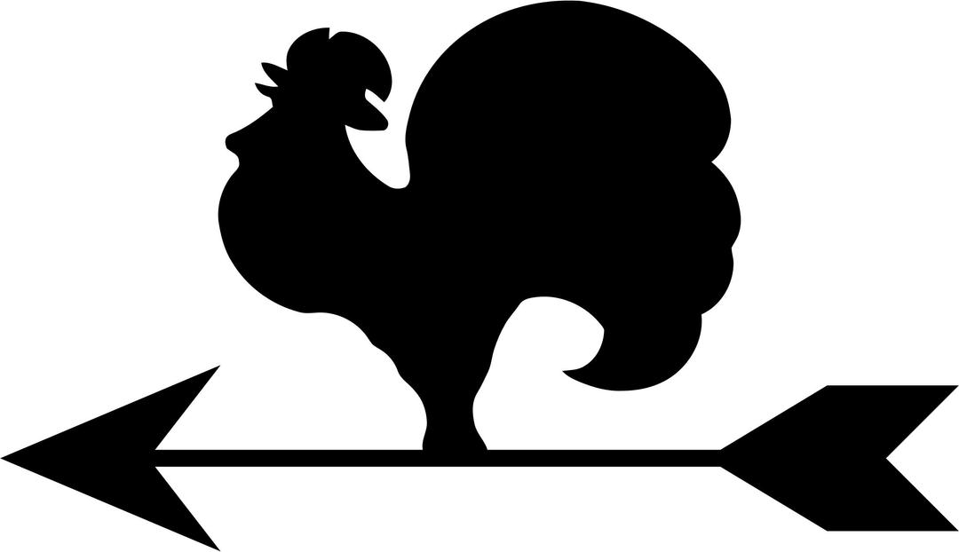 Rooster Weather Vane Silhouette png transparent