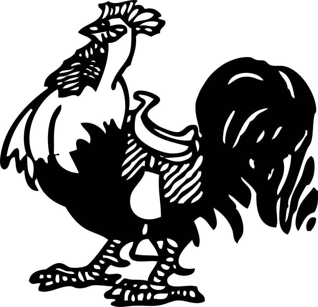 rooster with a saddle png transparent