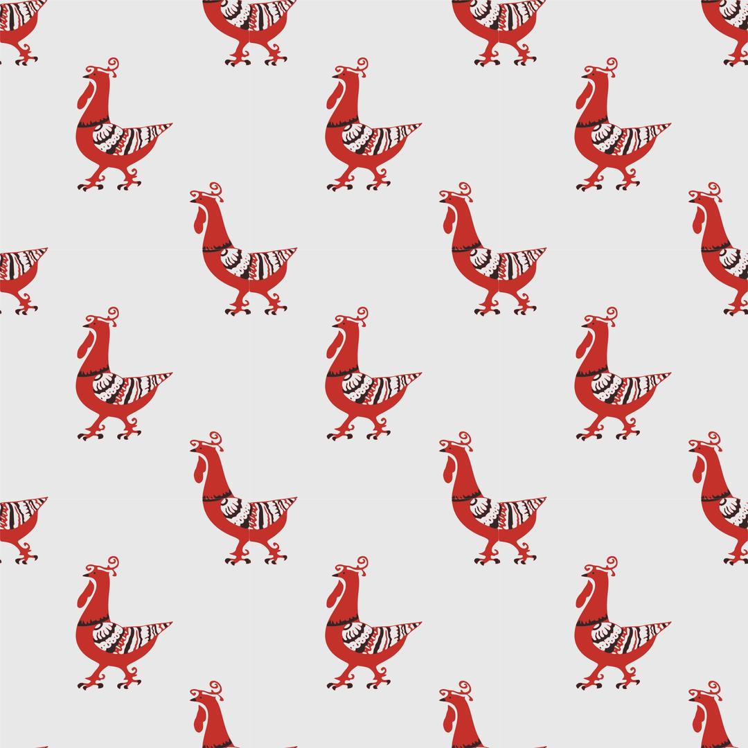 Rooster-seamless pattern png transparent