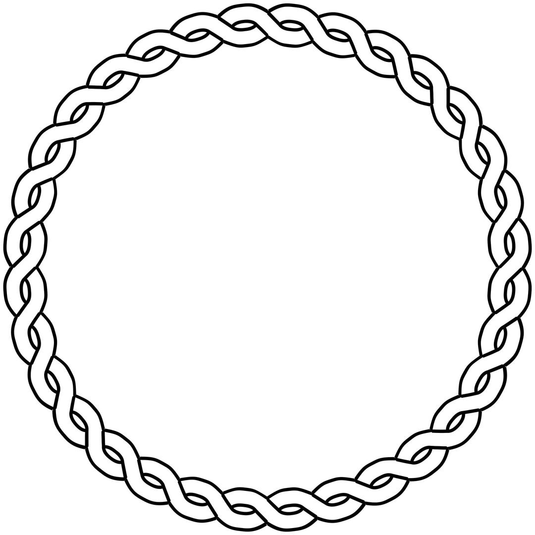 rope border circle png transparent